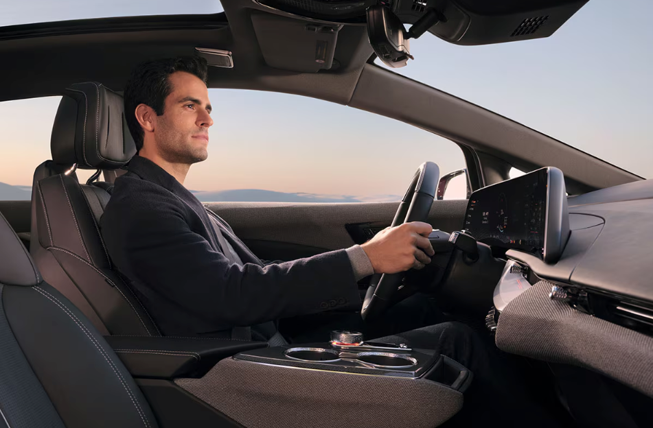 Front seat of the 2026 Cadillac OPTIQ for sale near Dallas, TX
